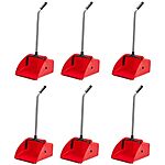 $54: Amazon Basics Jumbo Lobby Dustpan - 6-Pack, Red at Amazon