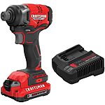 [AC] $59: CRAFTSMAN V20 1/4 Inch Cordless Impact Driver Kit with Battery and Charger (CMCF813C1) at Amazon
