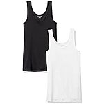 [S&amp;S] $6.22: 2-Pack Amazon Essentials Womens Slim-Fit Tank Top at Amazon
