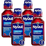 $17.60: 4-Pack 12-Oz Vicks NyQuil Cough Nighttime Relief (Cherry) at Amazon