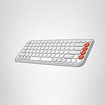 [AC] $32.99*: Logitech POP ICON Keys Wireless Bluetooth Keyboard (Off White / Orange) at Amazon