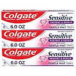 [S&amp;S, AC] $23.93: 3 × 3-Pack 6-Oz Colgate Sensitive Toothpaste with Whitening (Gentle Mint) ($7.98 each) at Amazon