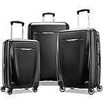 $224.34: 3-Piece Samsonite Winfield 3 DLX Hardside Luggage Set (20/25/28, Black) at Amazon