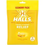 [S&amp;S, AC] $2.40*: 80-Count Halls Cough Relief Drops (Honey Lemon) at Amazon