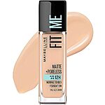 [S&amp;S] $2.74: 1-Oz MAYBELLINE Fit Me Matte + Poreless Liquid Oil-Free Foundation Makeup (Nude Beige) at Amazon