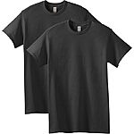 2-Pack Gildan Men's Heavy Cotton T-Shirts (Black, Small or Medium) $4.85