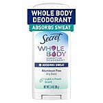 [S&amp;S, AC] $5.05: 2.4-Oz Secret Whole Body Deodorant (Light and Fresh) at Amazon
