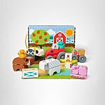 $11.89: 56-Piece Melissa &amp; Doug Blockables Farm Snap and Play, Mix and Match Connectable Wooden Building Blocks Play Set at Amazon