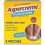 [S&amp;S] $4.54: 5-Count Aspercreme Max Strength Lidocaine Pain Relief Patch at Amazon