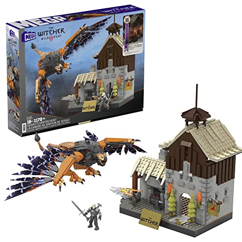 $44.30: 1170-Piece Mega The Witcher Geralt's Griffin Hunt Light-Up Building Set - Amazon
