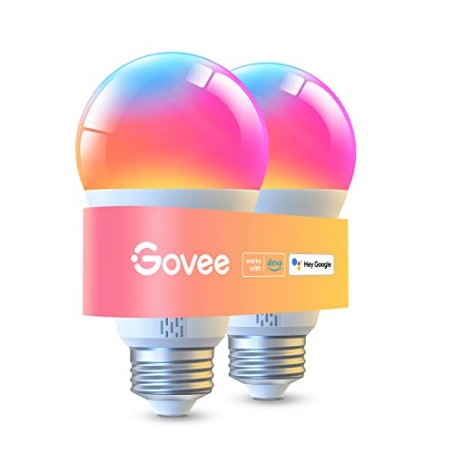 $16: Govee Smart A19 LED Light Bulbs, 1000LM RGBWW Dimmable, 2 Pack
