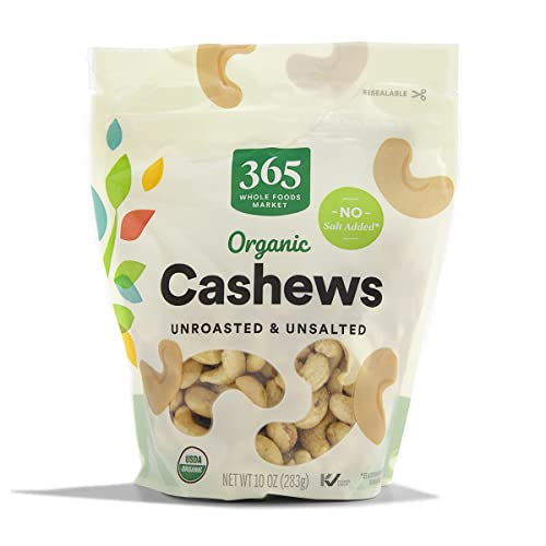 $4.50 w/ S&S: 365 by Whole Foods Market, Cashews Organic, 10 OZ