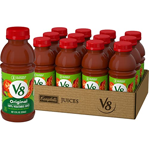 $14.71 w/ S&S: V8 Original 100% Vegetable Juice, Vegetable Blend with Tomato Juice, 12 fl oz Bottle (Pack of 12)