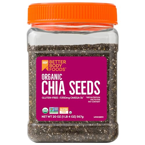$6.74 w/ S&S: BetterBody Foods Organic Chia Seeds, 20 oz