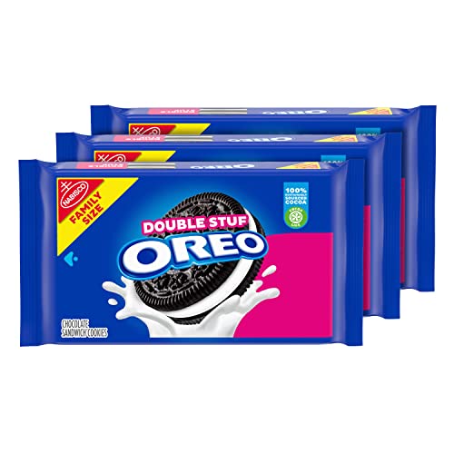 $8.99 w/ S&S: 3-Pack OREO Family Size Double Stuf Chocolate Sandwich Cookies