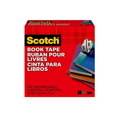 $6.58: Scotch Book Tape, 1.5 in x 540 in, 1 Roll/Pack