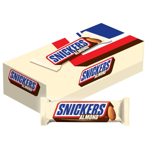 $22.05 w/ S&S: SNICKERS Candy Almond Milk Chocolate Bars Bulk Pack, 1.76 oz Bars (Pack of 24)