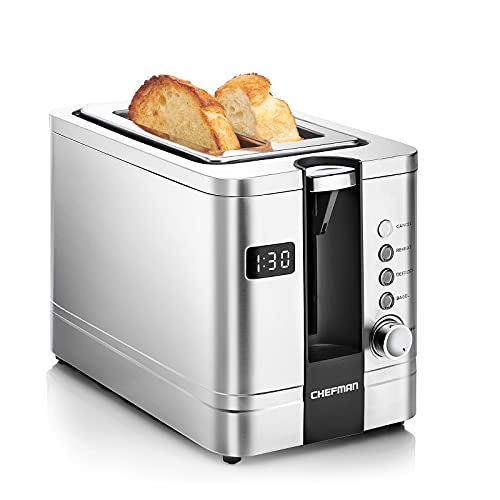 $16.80: Chefman 2-Slice Digital Toaster, Pop-Up, Stainless Steel at Amazon
