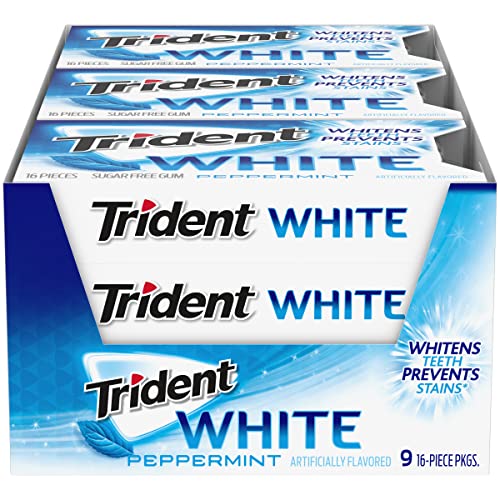 $5.50 w/ S&S: 9-Pack 16-Count Trident White Sugar Free Gum (Peppermint)