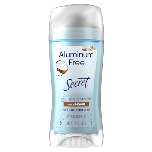 $10.92 w/ S&S: Secret Aluminum Free Deodorant for Women, Coconut, 2.4 oz (Pack of 3)