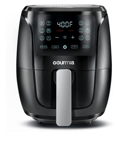 $30.71: Gourmia 4 Qt Digital Air Fryer with Guided Cooking, Black GAF486
