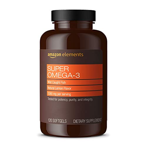 $7.34 w/ S&S: 120-Ct Amazon Elements Super Omega-3 Supplement (Lemon, 1280mg)
