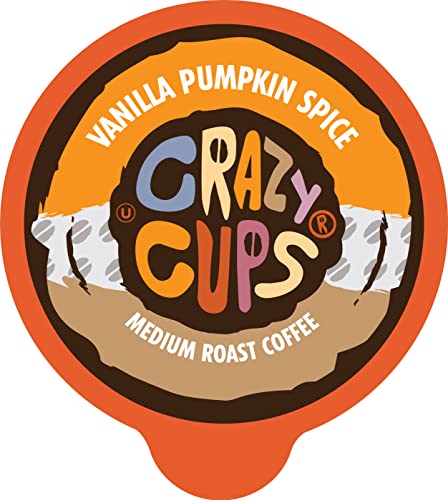 $6.05: Crazy Cups Flavored Coffee Pods, Vanilla Pumpkin Spice Coffee for Keurig K Cups Machines, 22 Count