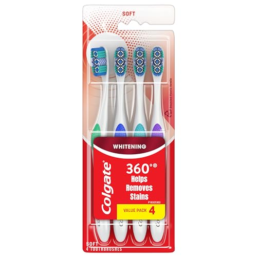 $5.49 w/ S&S: 4-Count Colgate 360 Optic White Whitening Toothbrush (Soft)