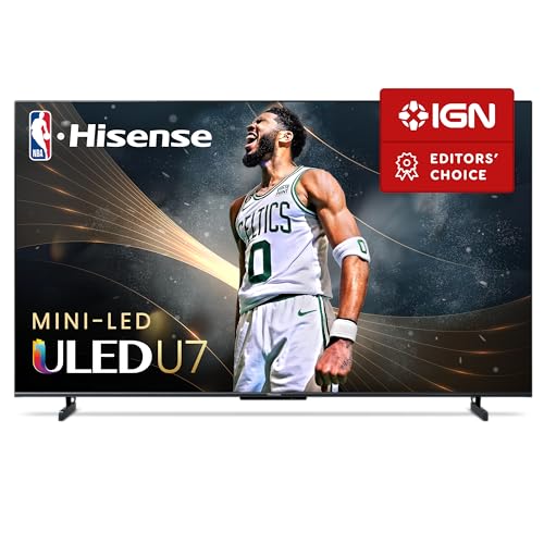 $678.00: 65" Hisense U7K Series 4K UHD Mini-LED QLED HDR Google Smart TV + NBA GC