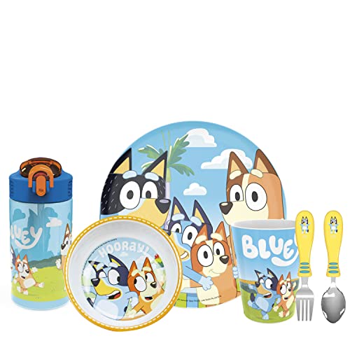 $24.07: Zak Designs Bluey Kids Dinnerware Set (6 Piece Gift Set, Non-BPA)