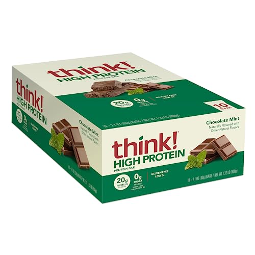 $10.14 w/ S&S: think! Protein Bars, Chocolate Mint, 2.1 Oz per Bar, 10 Count