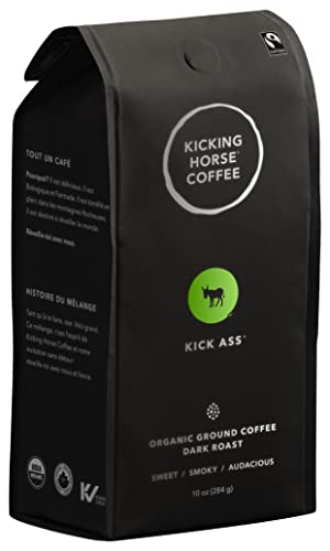 $3.89 w/ S&S: 10-Oz Kicking Horse Organic Ground Coffee (Dark Roast)