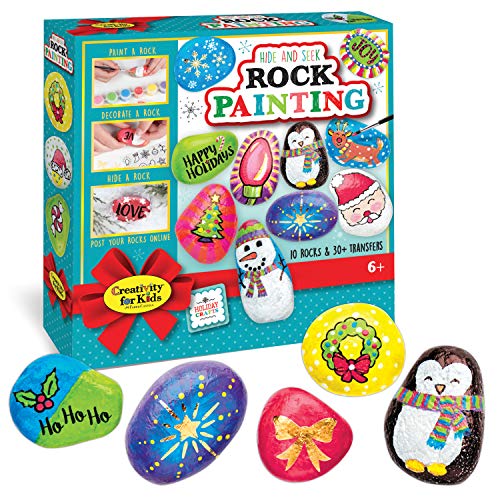 $4.91: Creativity for Kids Holiday Hide & Seek Rock Painting Kit, Paint & Hide 10 Rocks