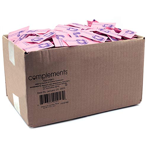 $15.95: Complements Zero Calorie Saccharin Pink Sweetener Packets, 2000 Count