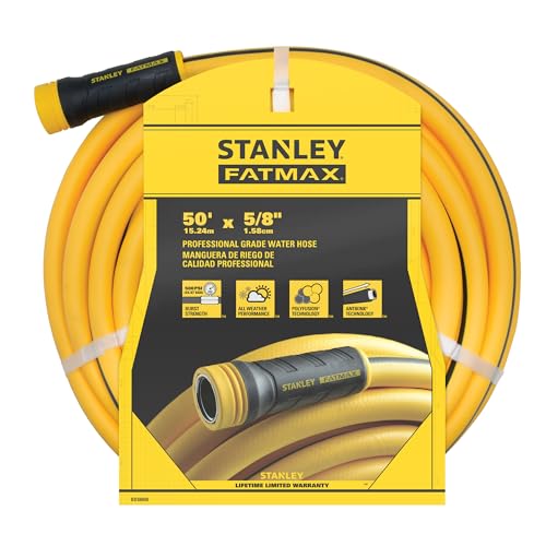 $31.60: Stanley Fatmax Professional Grade Water Hose, 50' x 5/8", Yellow 500 PSI