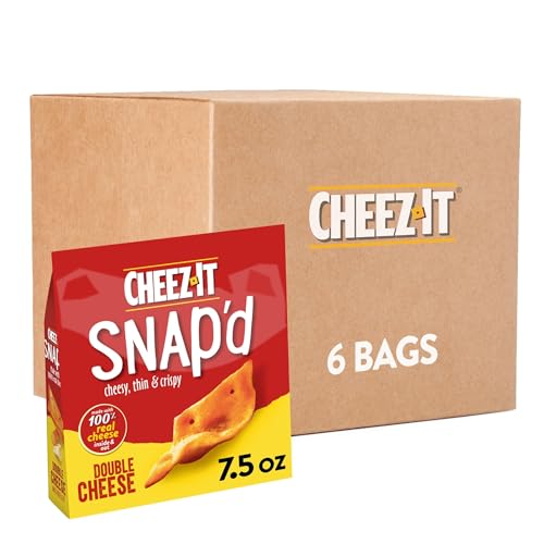 [S&S] $10.54: Cheez-It Snap'd Cheese Cracker Chips, Double Cheese, 45oz Case (6 Bags)