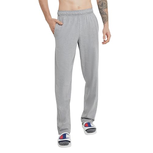 $15: Champion mens Pants, Everyday Cotton, Lightweight Open-hem Lounge Pants for Men