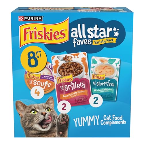 $6.98: Purina Friskies All Star Faves Lickable Cat Food Topper Variety Pack - 8 ct. Box