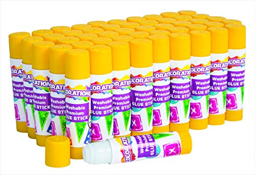 $11: Colorations Washable Glue Sticks, Bulk 50 Pack
