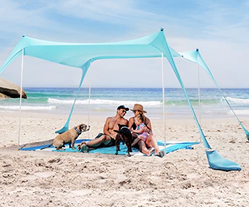$49.04: SUN NINJA Beach Tent Sun Shelter with UPF50+ Protection