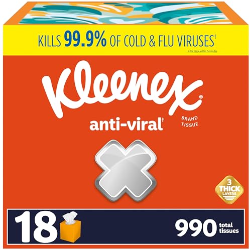 [S&S] $18.83: 18-Pack 55-Count Kleenex Anti-Viral 3-Ply Facial Tissues