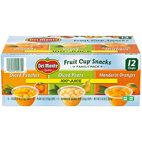 [S&S] $5.51: Del Monte Fruit Cup Snacks In Juice, 4 Oz, 12 Ct