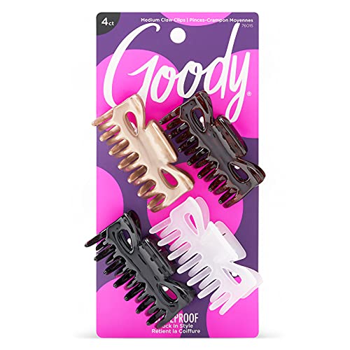[S&S] $1.43: 4-Count Goody Classics Medium Hair Claw Clips