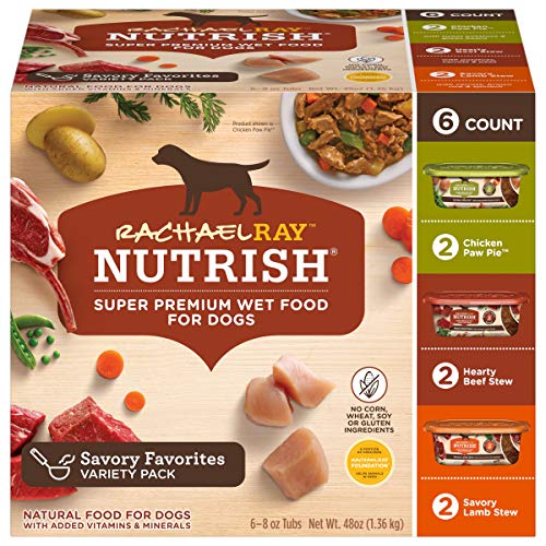 [S&S] $7.91: 6-Pack 8-Oz Rachael Ray Nutrish Premium Natural Wet Dog Food, Savory Favorites Variety Pack