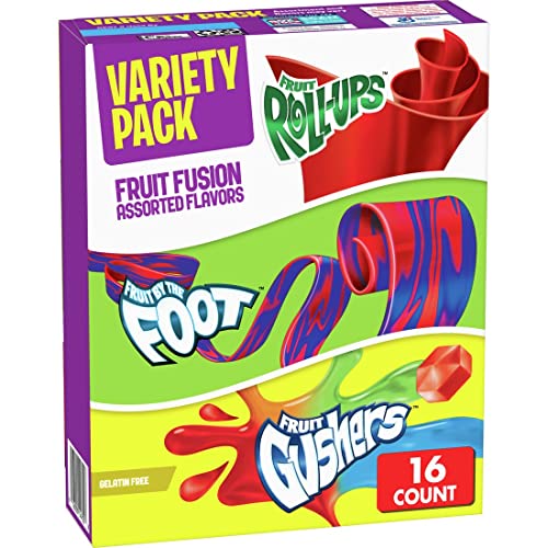 [S&S] $3.49: 16-Count Fruit Roll-Ups, Fruit by the Foot, Gushers, Snacks Variety Pack at Amazon (21.8¢ each)