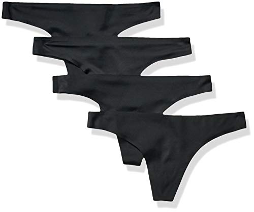 $6: 4-Pack Amazon Essentials Women's Seamless Bonded Stretch Thong Underwear at Amazon