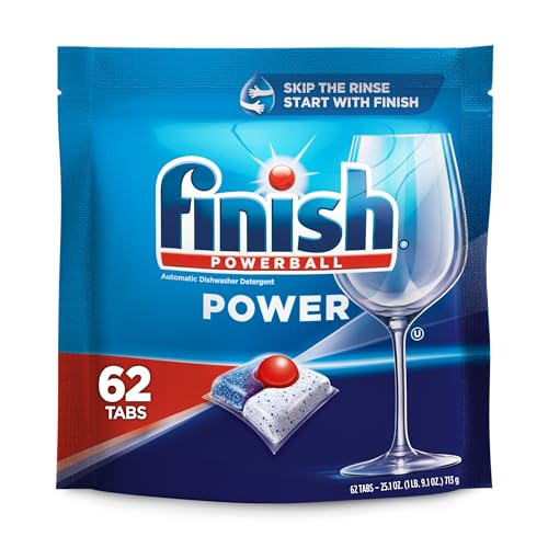 [S&S] $9.54: 62-Count Finish Power Powerball Dishwashing Tablets at Amazon