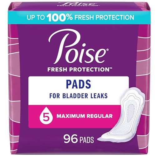 [S&S] $17.02: 96-Count Poise Incontinence Pads, 5 Drop Maximum Absorbency, Regular Length at Amazon