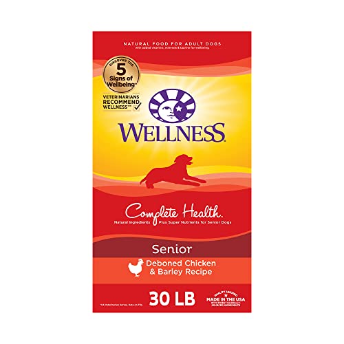 [S&S] $32.53: 30-Pound Wellness Complete Health Senior Dry Dog Food, All Breeds (Chicken & Barley) at Amazon ($1.08 / pound)