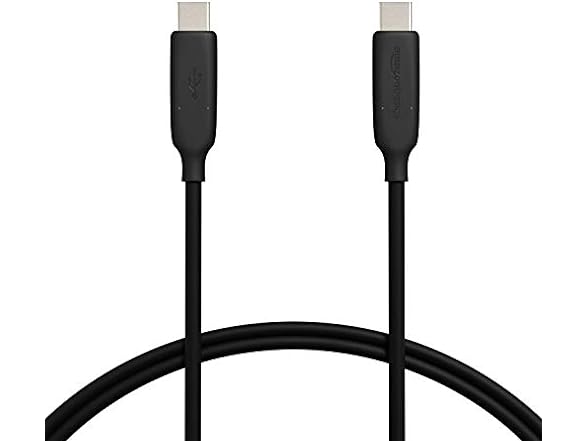 $4: 3' Amazon Basics 60W USB-C to USB-C 3.1 Gen 2 Fast Charging Cable (Black) at Woot!